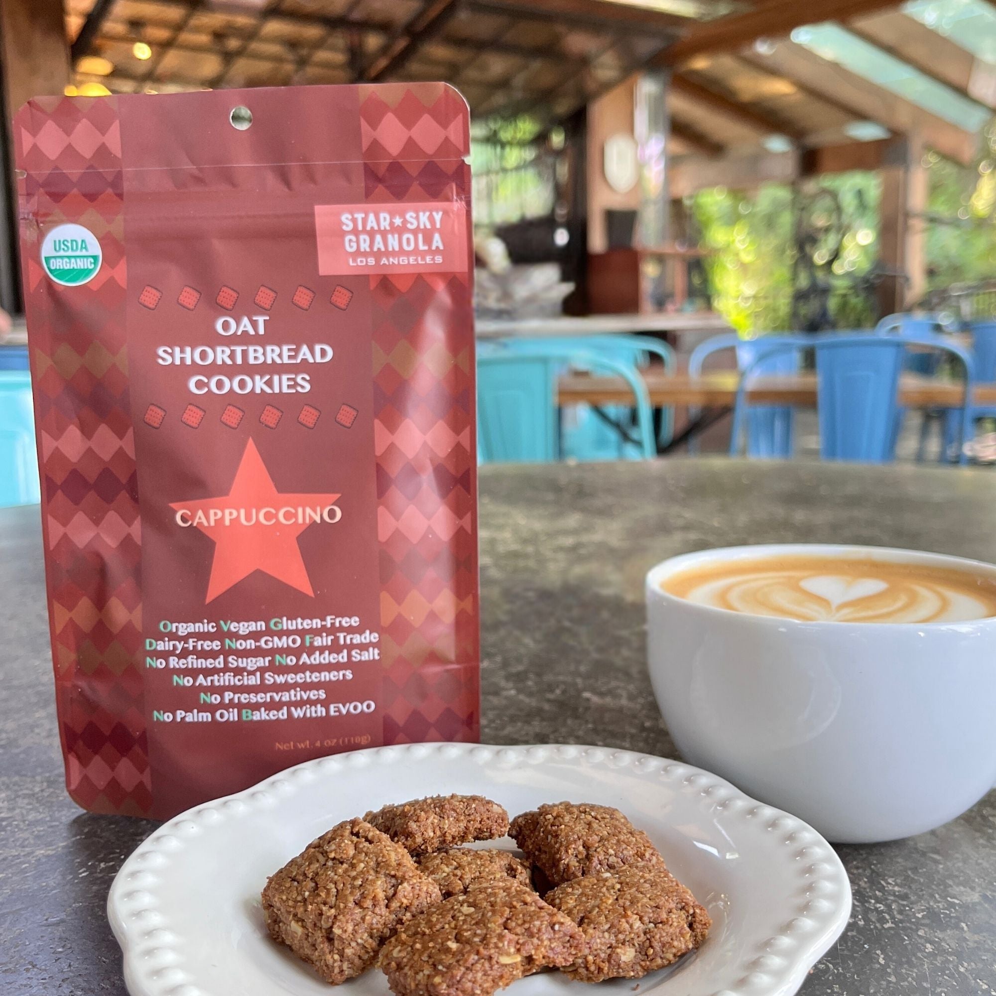 Star Sky Cappuccino Oat Shortbread Cookies - Organic & Gluten-Free